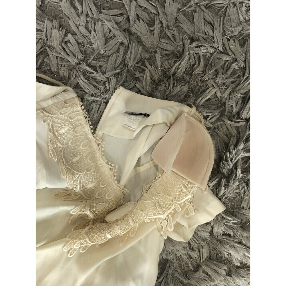 Scarlett VintageIvory Lace Maxi Prairie Boho Cottage Core Cream Dress Nightgown - Picture 11 of 11